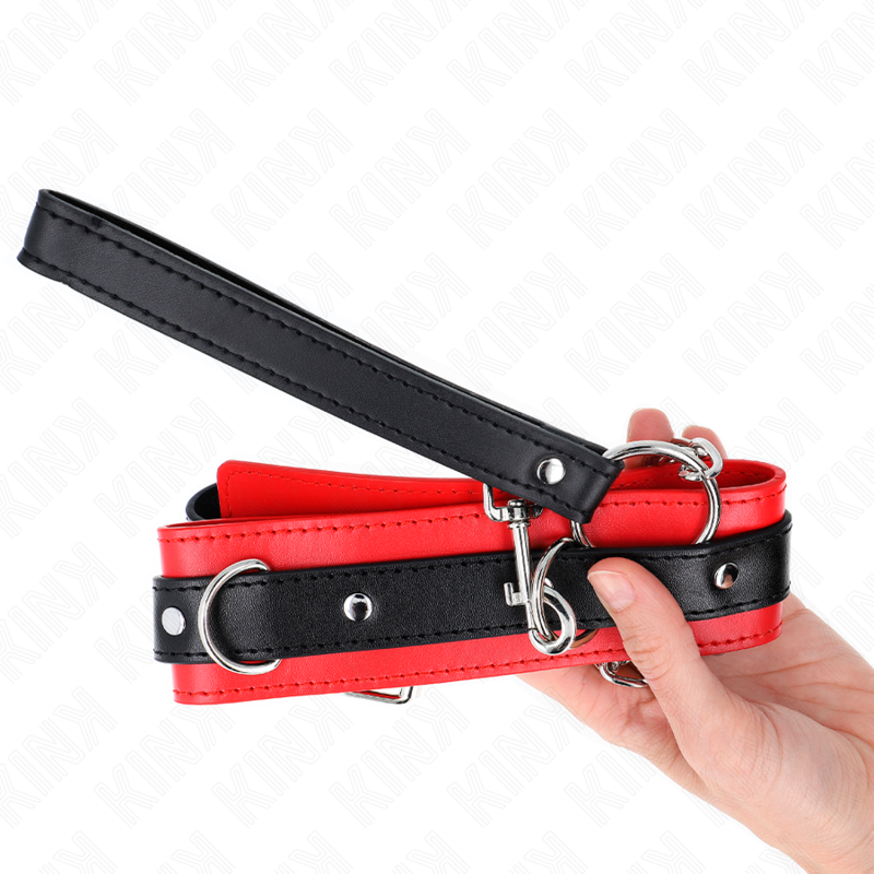 Kinkbasic Model Collar With Leash 65 Cm Model 3 Red 53 X 5 Cm | Niks.fi verkkokauppa