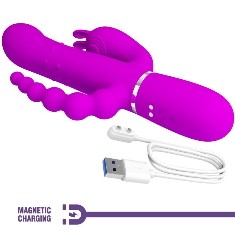 Pretty Lovecammy Triple Vibrator Multifunction 4 In 1 Pink | Niks.fi verkkokauppa