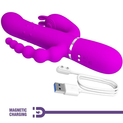 Pretty Lovecammy Triple Vibrator Multifunction 4 In 1 Pink | Niks.fi verkkokauppa