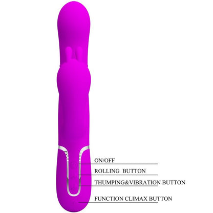 Pretty Lovecammy Triple Vibrator Multifunction 4 In 1 Pink | Niks.fi verkkokauppa