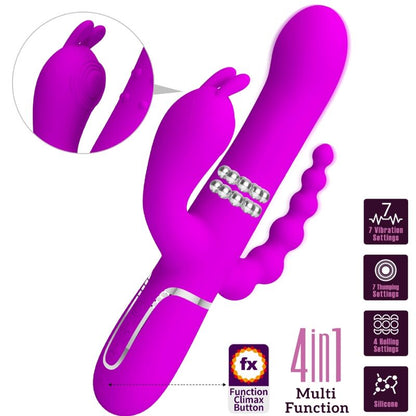 Pretty Lovecammy Triple Vibrator Multifunction 4 In 1 Pink | Niks.fi verkkokauppa