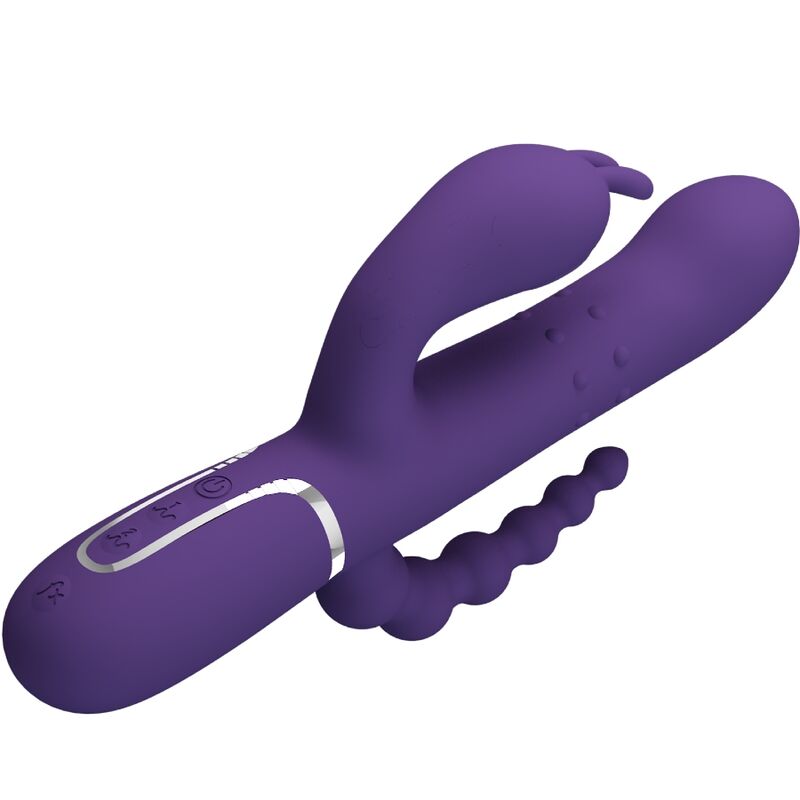 Pretty Lovecammy Triple Vibrator Multifunction 4 In 1 Purple | Niks.fi verkkokauppa