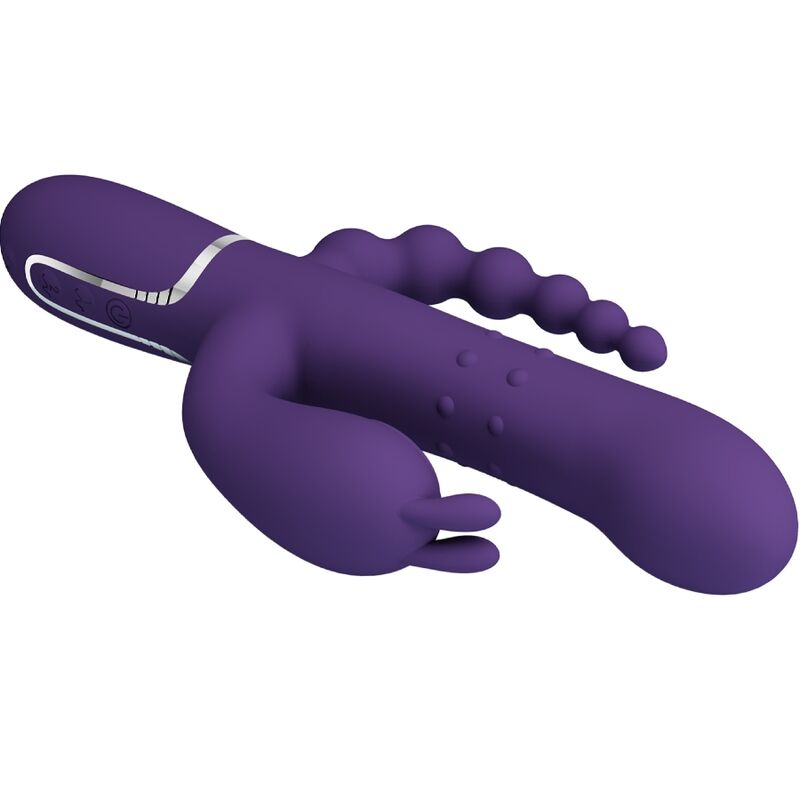 Pretty Lovecammy Triple Vibrator Multifunction 4 In 1 Purple | Niks.fi verkkokauppa