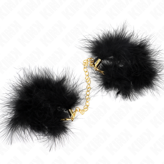Kinkfeather Hand Cuffs With Gold Chain Model 0 | Niks.fi verkkokauppa