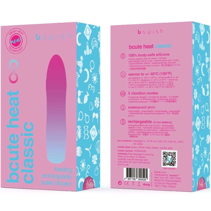 Bcute Infinite Heat Classic Heatable Vibrator Pink | Niks.fi verkkokauppa
