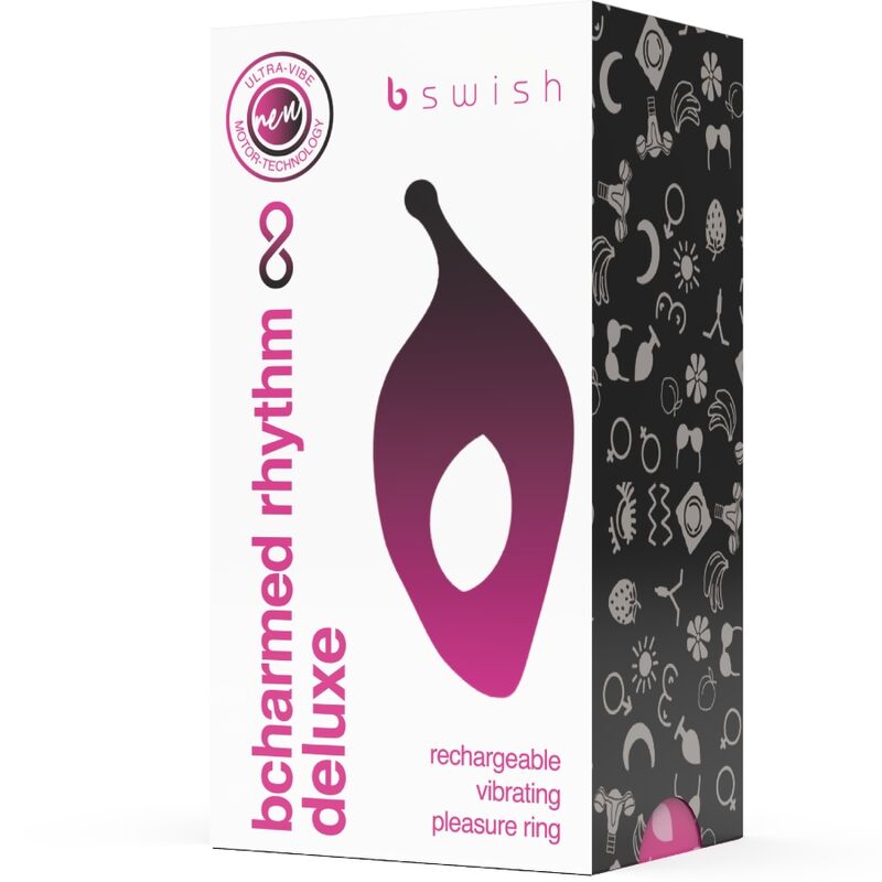 Bcharmed Rhythm Infinite Deluxe Penis Ring 15 Vibrations Black | Niks.fi verkkokauppa