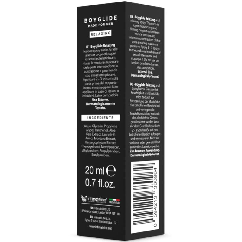 Intimatelineboyglide Anal Relaxing Spray 20 Ml | Niks.fi verkkokauppa