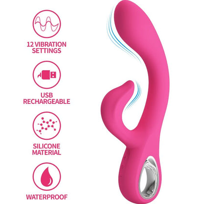 Pretty Lovefritz Rabbit Vibrator 12 Vibrations Pink | Niks.fi verkkokauppa