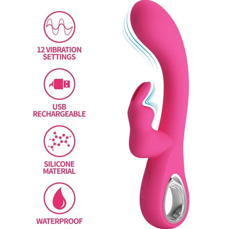 Pretty Lovenovak Rabbit Vibrator 12 Vibrations Pink | Niks.fi verkkokauppa
