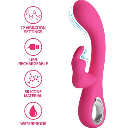 Pretty Lovenovak Rabbit Vibrator 12 Vibrations Pink | Niks.fi verkkokauppa