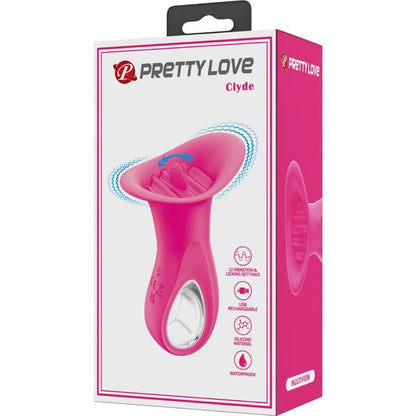 Pretty Loveclyde Oral Vibrator Vibrating Tongue 12 Vibrations Pink | Niks.fi verkkokauppa