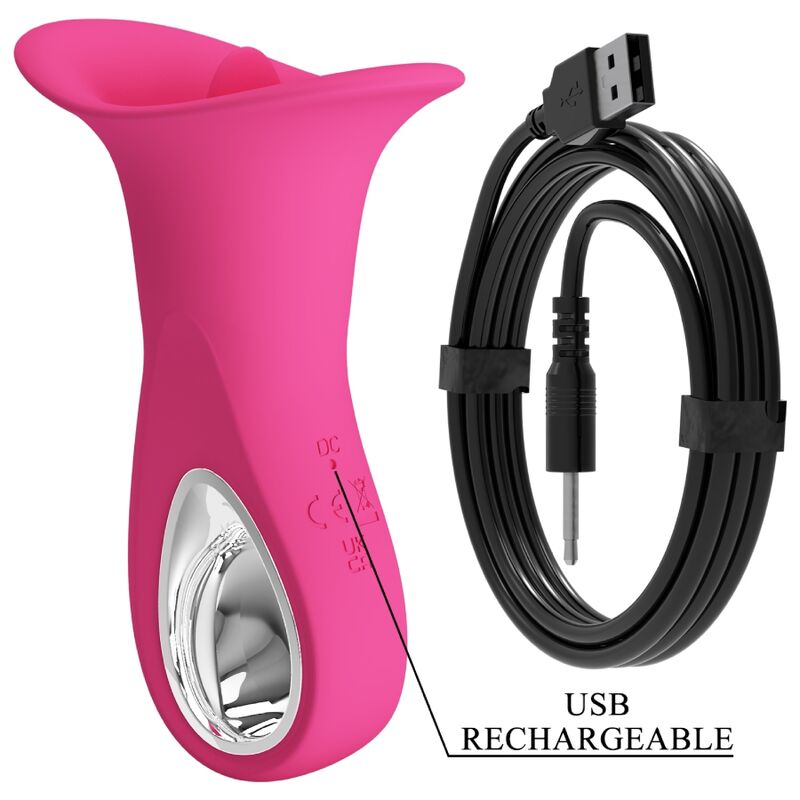 Pretty Loveclyde Oral Vibrator Vibrating Tongue 12 Vibrations Pink | Niks.fi verkkokauppa