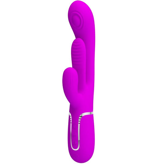 Pretty Loveshania Triple Rabbit Vibrator Multifunction Pink | Niks.fi verkkokauppa
