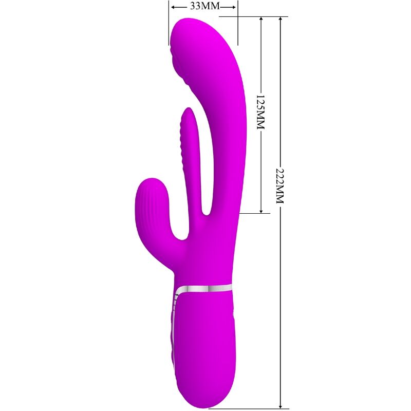 Pretty Loveshania Triple Rabbit Vibrator Multifunction Pink | Niks.fi verkkokauppa