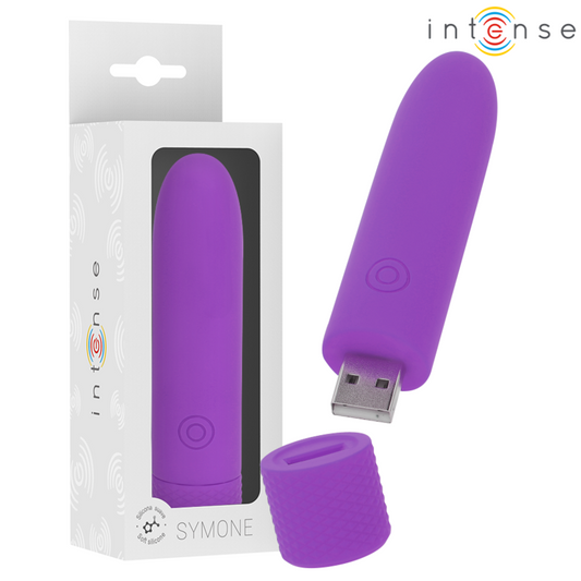 Intensesymone Usb Rechargeable Vibrating Bullet 8 Vibrations Purple 10 X 2.2 Cm | Niks.fi verkkokauppa