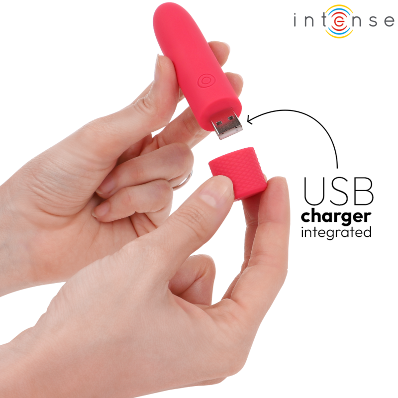 Intensesymone Usb Rechargeable Vibrating Bullet 8 Vibrations Red 10 X 2.2 Cm | Niks.fi verkkokauppa