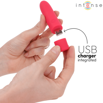 Intensesymone Usb Rechargeable Vibrating Bullet 8 Vibrations Red 10 X 2.2 Cm | Niks.fi verkkokauppa
