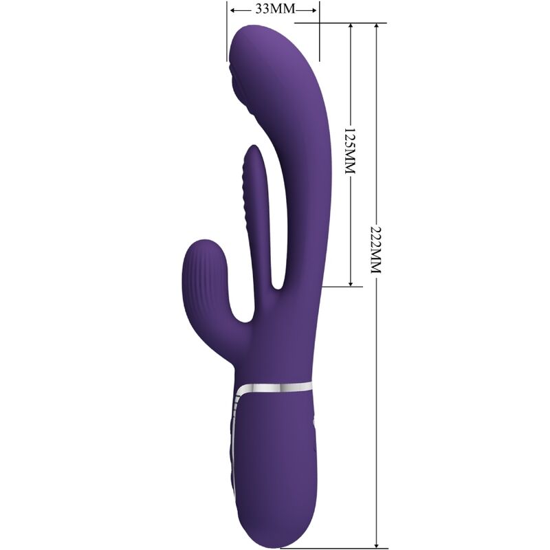 Shania Triple Rabbit Vibrator Multifunction Purple | Niks.fi verkkokauppa