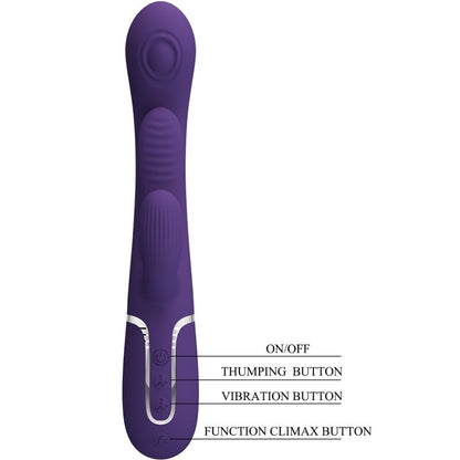Shania Triple Rabbit Vibrator Multifunction Purple | Niks.fi verkkokauppa