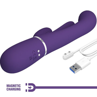 Shania Triple Rabbit Vibrator Multifunction Purple | Niks.fi verkkokauppa