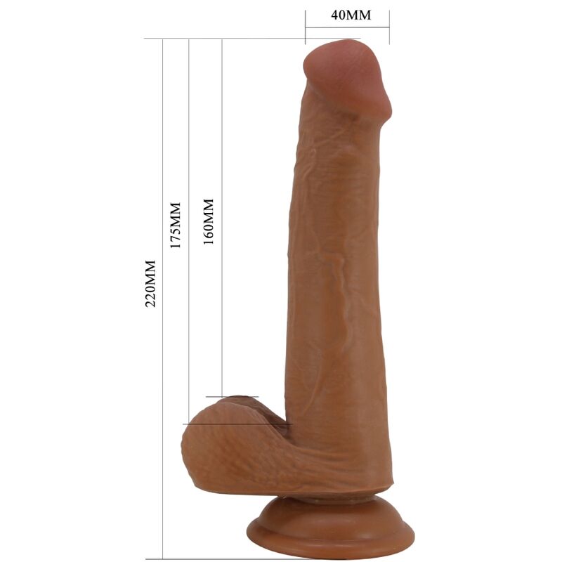 Tallen Realistic Dildo 22 Cm Brown | Niks.fi verkkokauppa