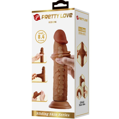 Keon Realistic Dildo 21 Cm Brown | Niks.fi verkkokauppa