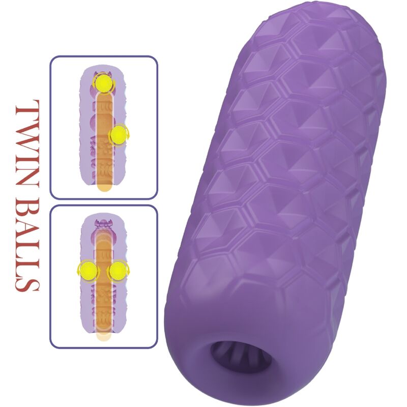 Twin Balls Male Masturbator Purple | Niks.fi verkkokauppa