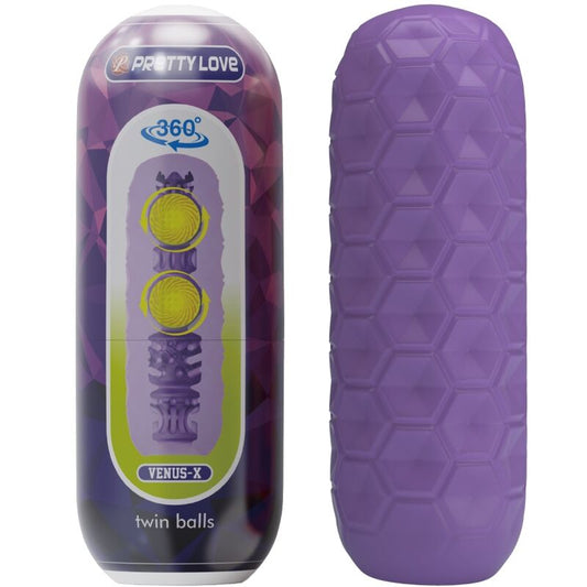 Twin Balls Male Masturbator Purple | Niks.fi verkkokauppa