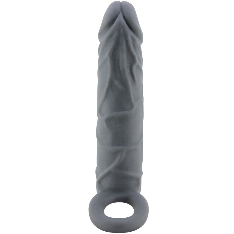 Realistic Skin Penis Sleeve Dark Grey | Niks.fi verkkokauppa