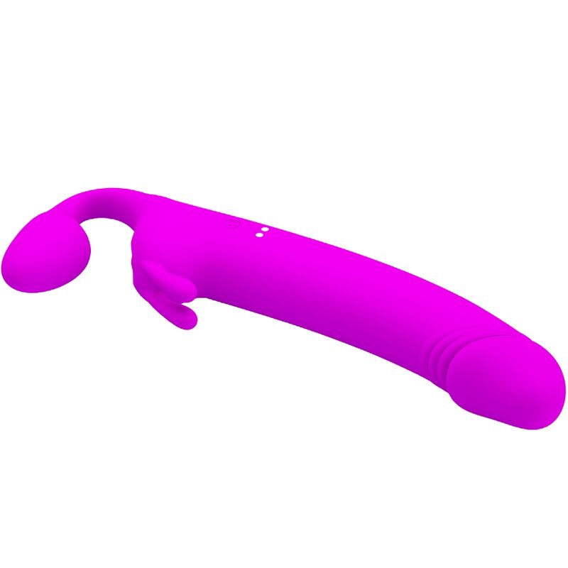 Zanini Strapless Strap-On 10 Vibrations Purple | Niks.fi verkkokauppa