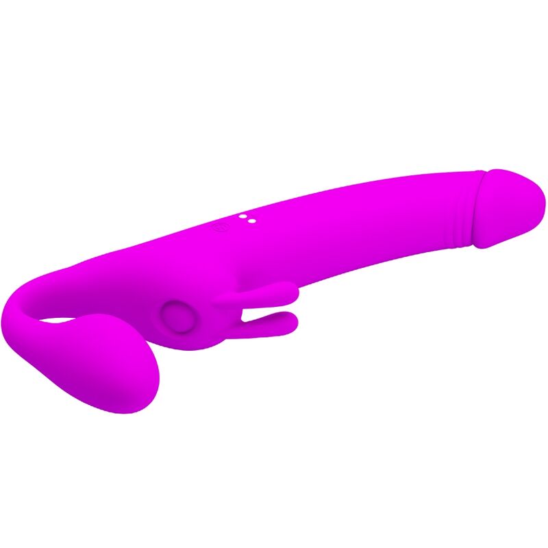 Zanini Strapless Strap-On 10 Vibrations Purple | Niks.fi verkkokauppa