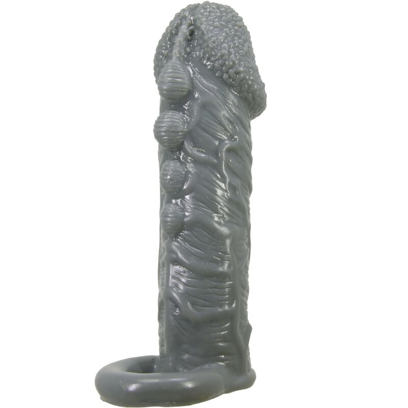 Realistic Penis Enlarger And Delay Sleeve Grey | Niks.fi verkkokauppa