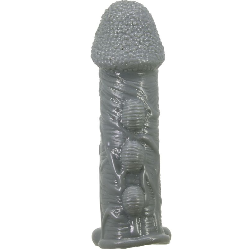 Realistic Penis Enlarger And Delay Sleeve Grey | Niks.fi verkkokauppa