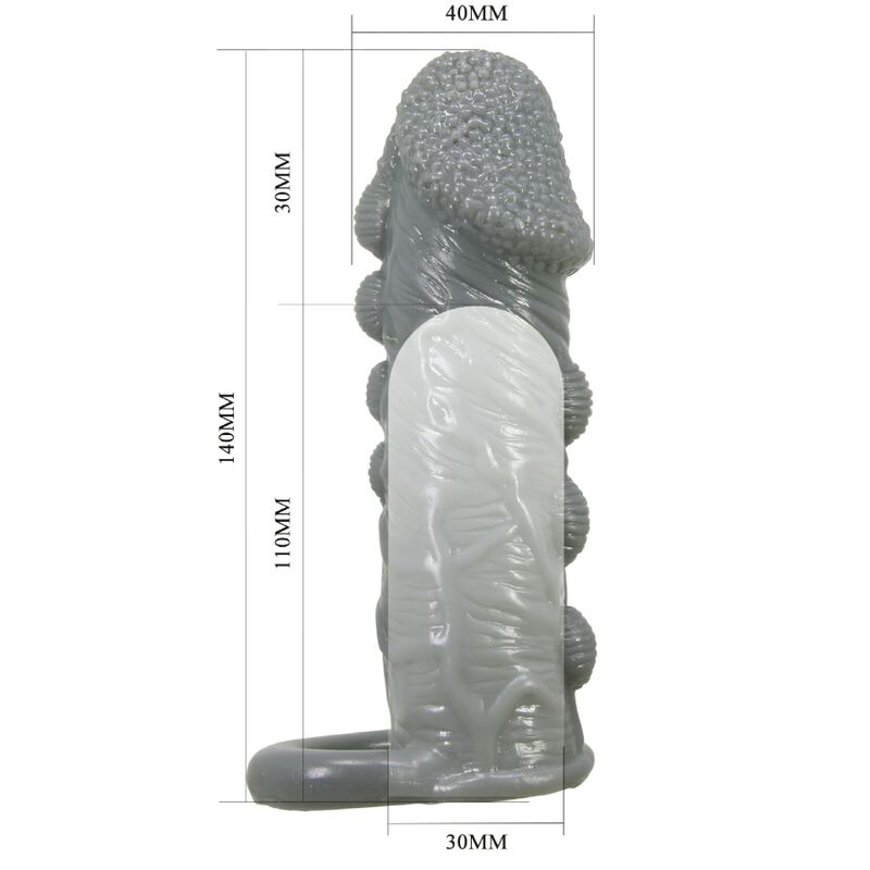 Realistic Penis Enlarger And Delay Sleeve Grey | Niks.fi verkkokauppa
