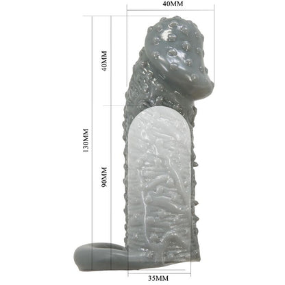 Realistic Penis Enlarger And Delay Sleeve Model 2 Grey | Niks.fi verkkokauppa