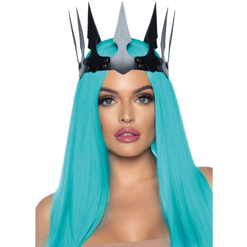 Leg Avenuesynthetic Leather Maleficent Crown With Studs Black | Niks.fi verkkokauppa