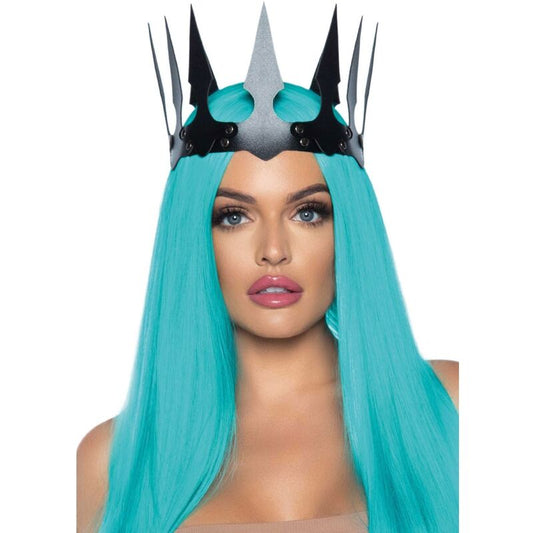 Leg Avenuesynthetic Leather Maleficent Crown With Studs Black | Niks.fi verkkokauppa