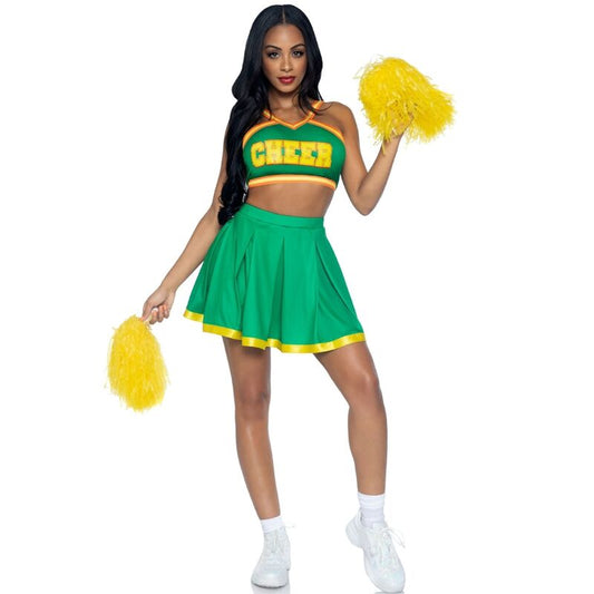 Leg Avenuecostume Cheerleader Green S/M | Niks.fi verkkokauppa