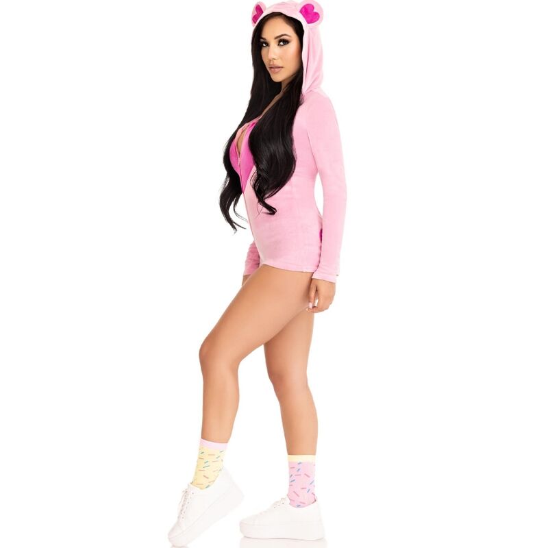 Leg Avenueteddy Bear Velvet Bodysuit Pink S | Niks.fi verkkokauppa