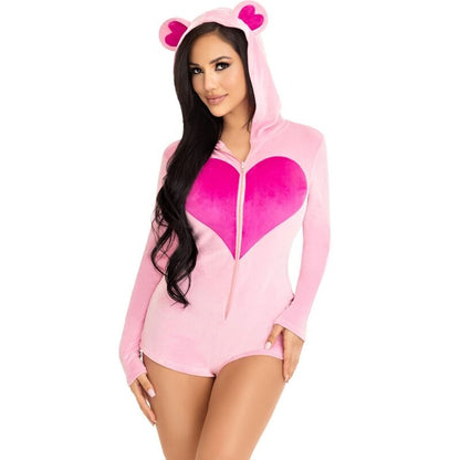 Leg Avenueteddy Bear Velvet Bodysuit Pink S | Niks.fi verkkokauppa