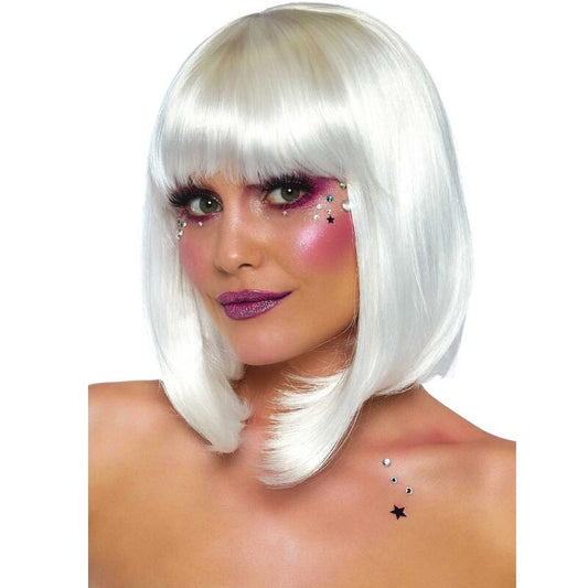 Leg Avenuephosphorescent Bob Cut Wig White | Niks.fi verkkokauppa