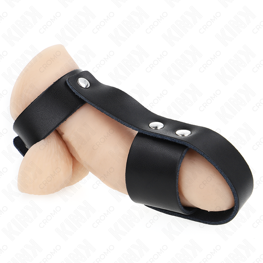 Kinkleather Penis Cage Ring With Adjustable Ball Divider | Niks.fi verkkokauppa