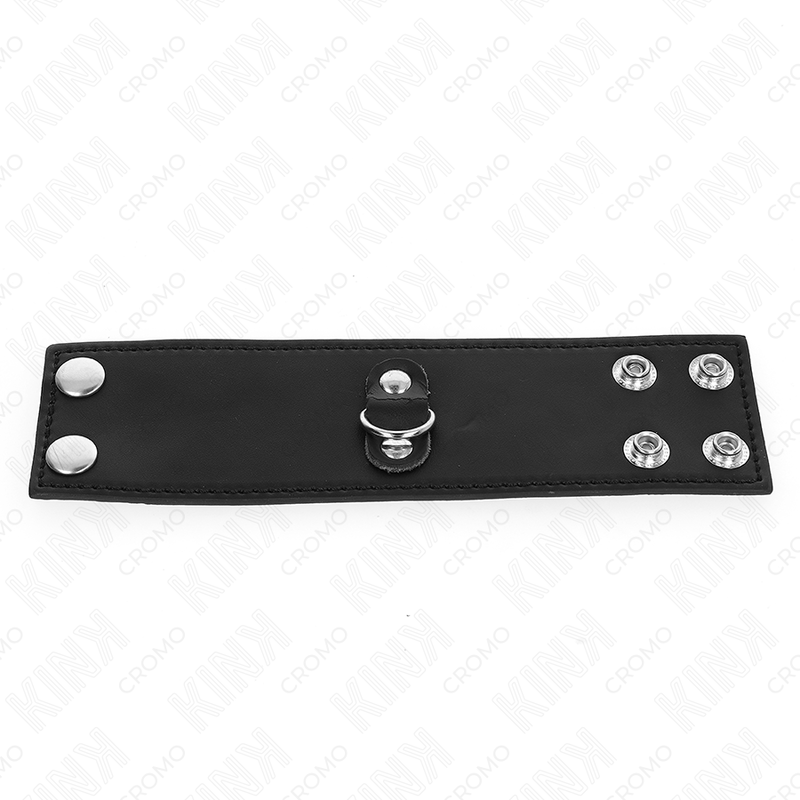 Kink nahkainen penisrengas nepparikiinnityksellä - 18 × 5 cm