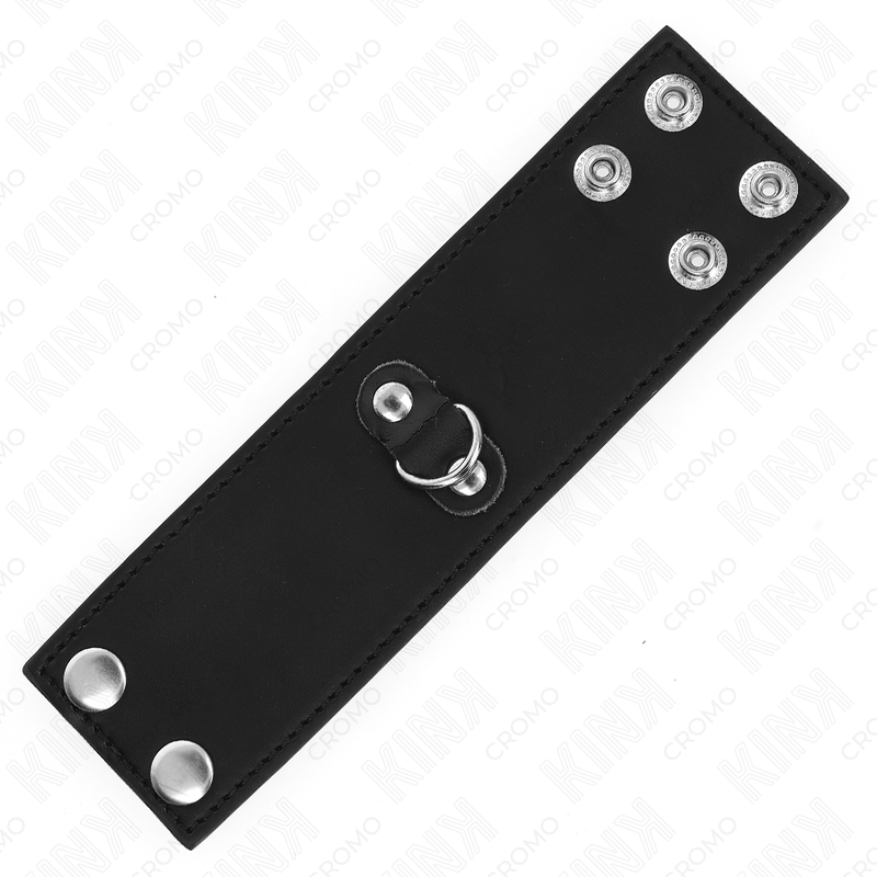 Kink nahkainen penisrengas nepparikiinnityksellä - 18 × 5 cm
