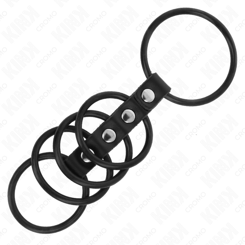 Kink5 Silicone Penis Rings 3.8 Cm To 4.8 Cm Connected By Leather | Niks.fi verkkokauppa