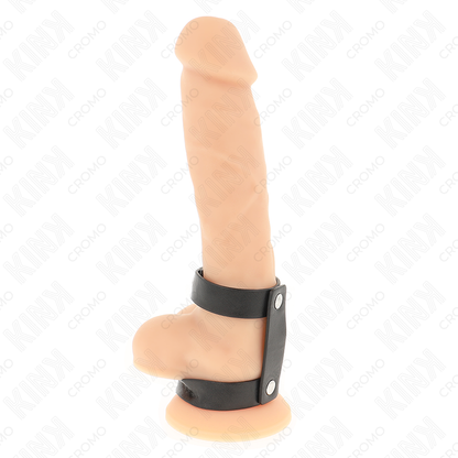 Kink säädettävä nahkainen kaksoispenisrengas