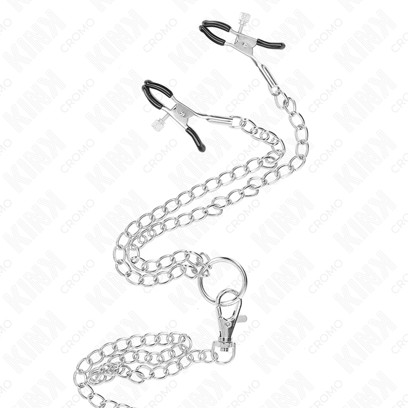 Kinktriple Chrome Metal Penis Ring 3.8 Cm To 5 Cm With 26 Cm Metal Chain And Nipple Clamps Model 1 | Niks.fi verkkokauppa