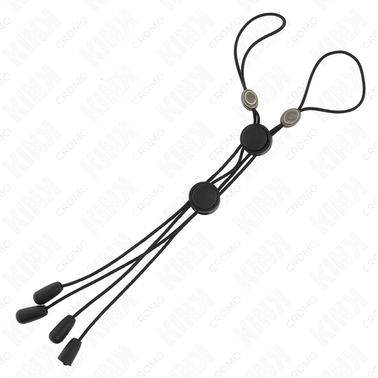 Kinkblack Detail Nipple Clamps With Black Elastic | Niks.fi verkkokauppa