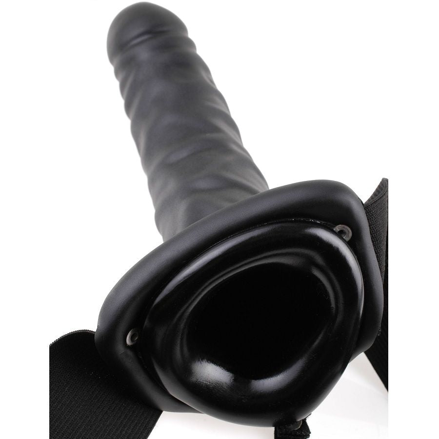 Fetish Fantasy Series 19 Cm Vibrating Hollow Strap-On Black | Niks.fi verkkokauppa