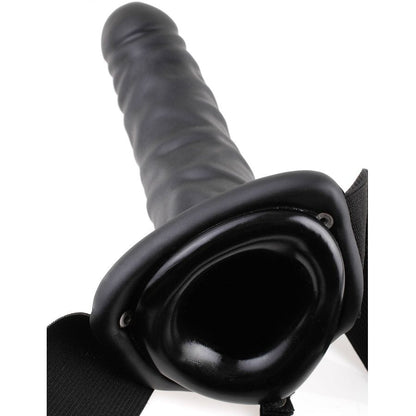 Fetish Fantasy Series 19 Cm Vibrating Hollow Strap-On Black | Niks.fi verkkokauppa